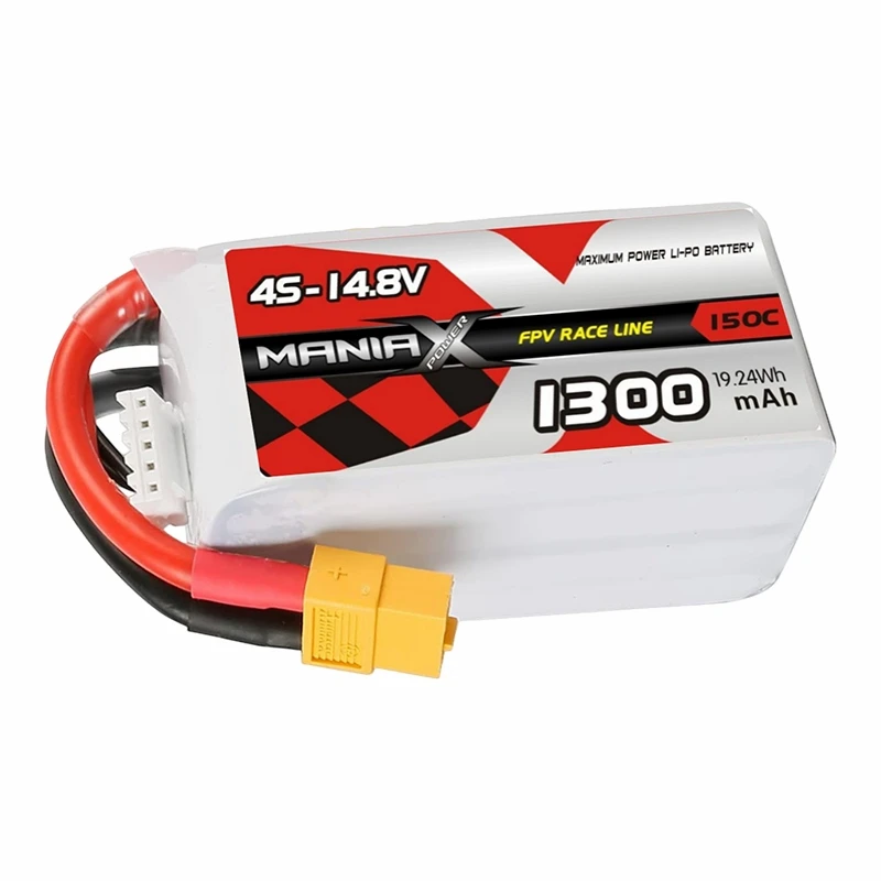 4S-14.8V 1300mAh 150C FPV Racing Lipo Bateri